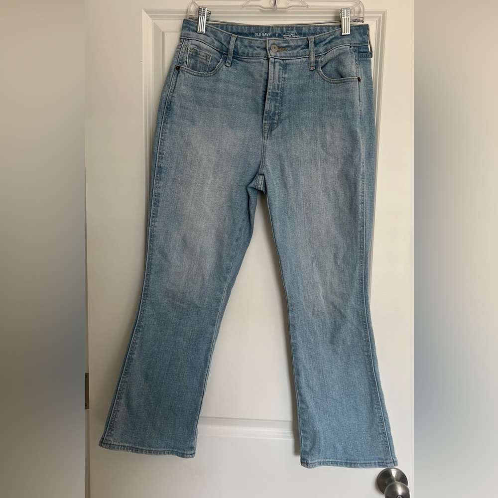 High Rise Cropped Flare Jeans - Picture 2 of 5